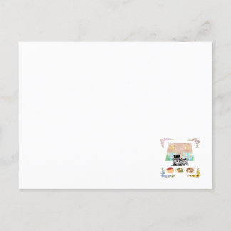 Cartão Postal Uma Casa, Dois Gatos, Três Refeições, Quatro Estaç