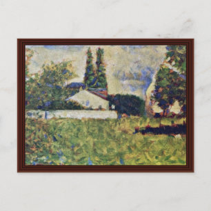 Cartão Postal Uma Casa Entre As Árvores De Seurat Georges