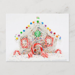 Cartão Postal Uma casa simples fez uma casa de pão de gengibre