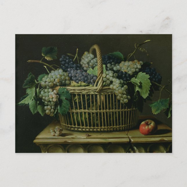 Cartão Postal Uma cesta de Uvas (Frente)