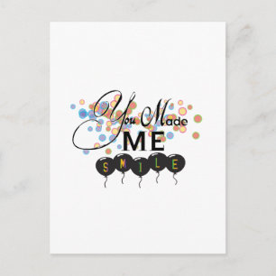 Cartão Postal Uma citação feliz com balões... você me fez so