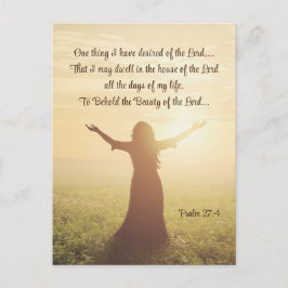 Cartão Postal Uma coisa que eu desejei do Senhor, Salmo 27:4,