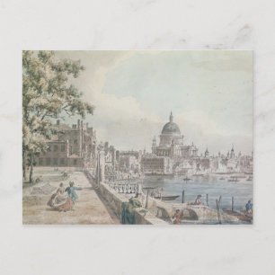 Cartão Postal Uma cópia de parte de um desenho de Canaletto, de