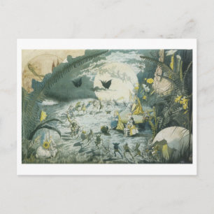 Cartão Postal Uma Dança de Fadas sob Lua Cheia