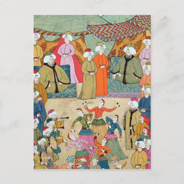 Cartão Postal Uma dança pelo prazer de Sultan Ahmet III (Frente)