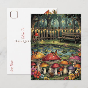 Cartão Postal Uma Doce Casa Encantada Cottagecore   Dizendo Olá