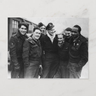 Cartão Postal Uma equipe de bombardeiros Lancaster