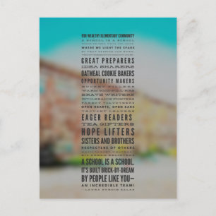Cartão Postal Uma Escola Elementar Saudável Pode Ser... Poema