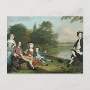 Cartão Postal Uma família de Anglers, 1749