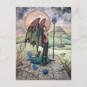 Cartão Postal Uma Fantasia da Lua de Colheita Arte Gótica de Fad