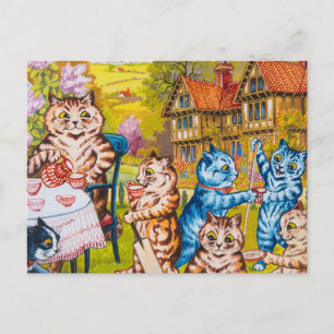 Cartão Postal Uma festa de chá de verão de Louis Wain