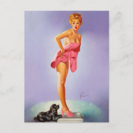 Cartão Postal Uma figura surpreendente Pin Up Art