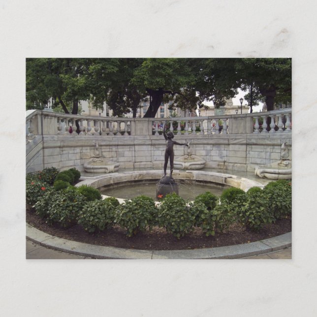 Cartão Postal Uma Fonte no Mt. Washington (Frente)
