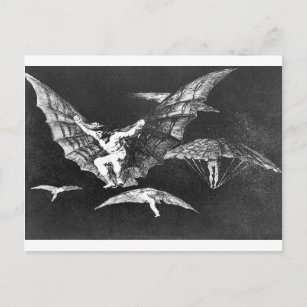 Cartão Postal Uma forma de voar por Francisco Goya