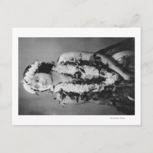 Cartão Postal Uma Fotografia do Dançarino Hula Havaiano