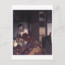 Cartão Postal Uma garota dormindo por Johannes Vermeer