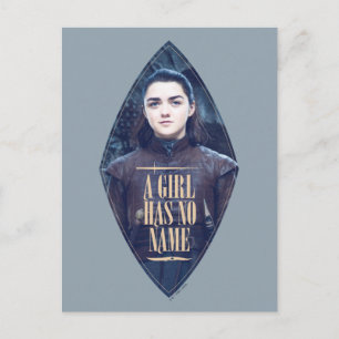 Cartão Postal "Uma Garota Não Tem Nome" Arya Stark Gráfico