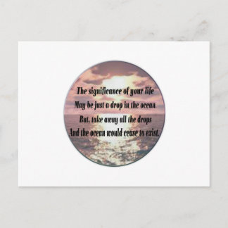 Cartão Postal Uma gota no oceano