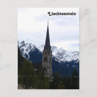 Cartão Postal Uma Igreja em Vaduz, Liechtenstein