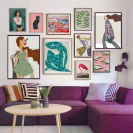 Cartão Postal Uma Ilustração de Moda de Queda de Windy Day