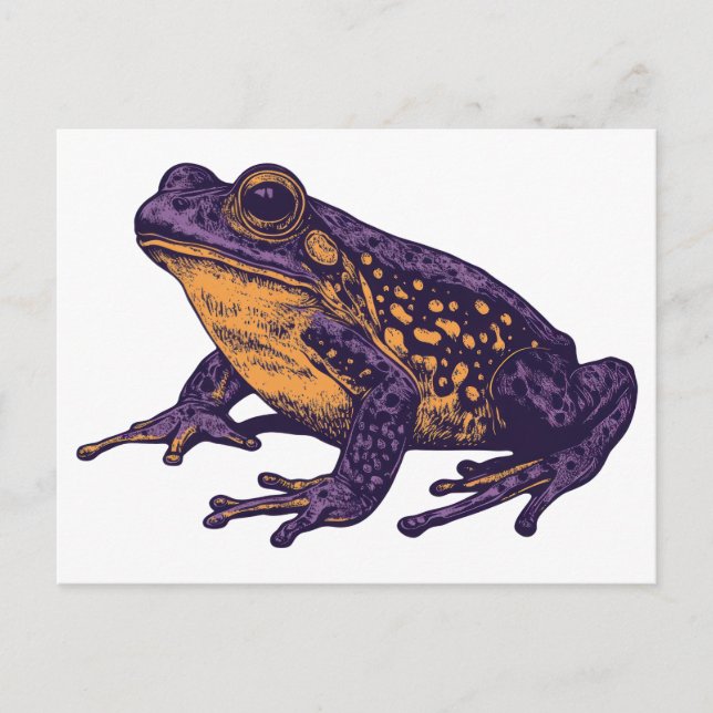Cartão Postal Uma ilustração de rã - l (Frente)