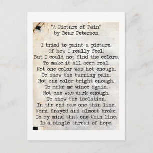 Cartão Postal Uma imagem de dor