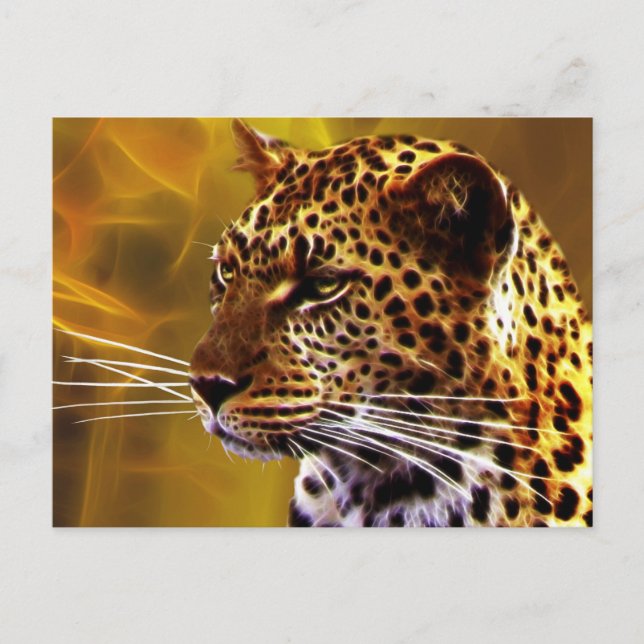 Cartão Postal Uma lança-leopardo (Frente)