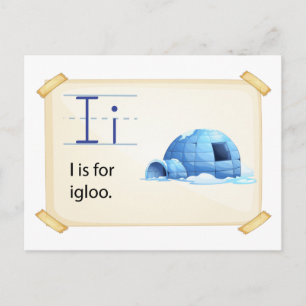 Cartão Postal Uma letra I para igloo