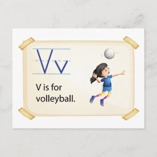 Cartão Postal Uma letra V para voleibol