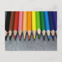 Uma Linha de Lápis Coloridos.
