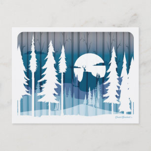 Cartão Postal Uma longa noite de inverno na floresta esquecida -