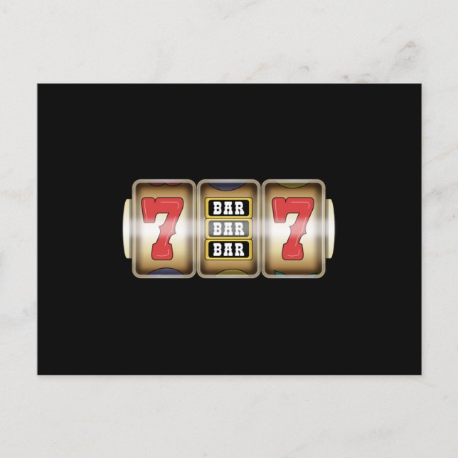 Cartão Postal Uma Máquina De Slot De Bandido Casino Roulette (Frente)