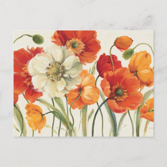 Cartão Postal Uma Melodia de Poppies (Frente)