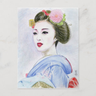 CARTÃO POSTAL UMA MENINA DE MAIKO