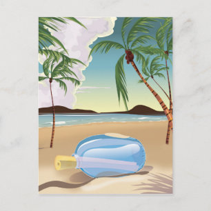 Cartão Postal Uma mensagem num frasco