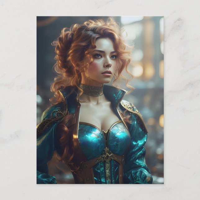 Cartão Postal Uma mulher bonita (Frente)