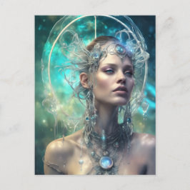 Cartão Postal Uma Mulher Cifi Alienígena