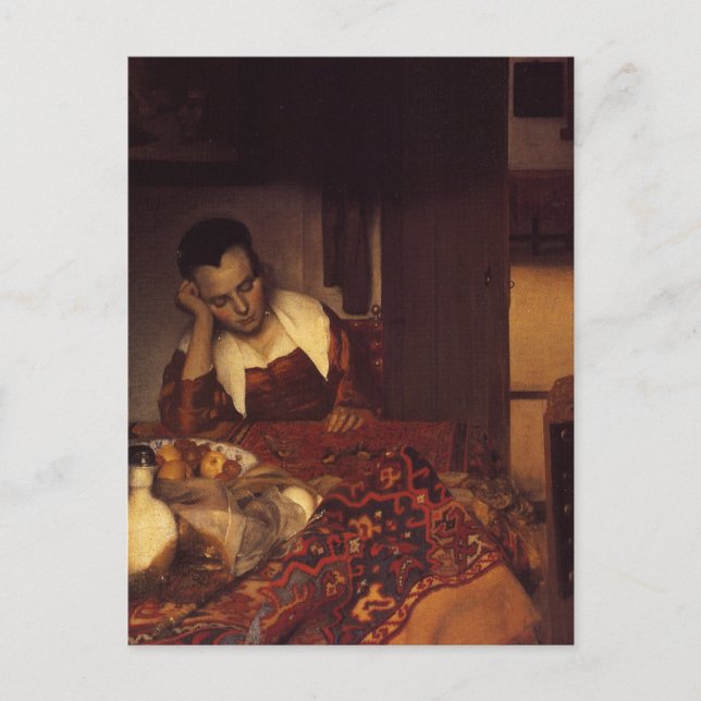 Cartão Postal Uma Mulher Dormindo (Frente)