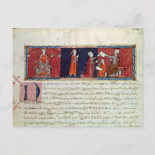 Cartão Postal Uma mulher prestando juramento antes