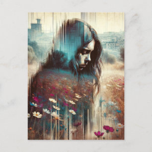 Cartão Postal Uma mulher triste