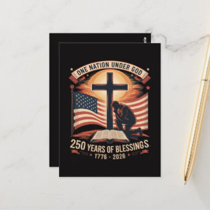 Cartão Postal Uma Nação Sob Deus 250 Anos