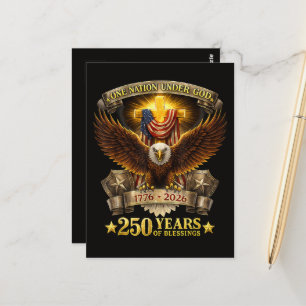 Cartão Postal Uma Nação Sob Deus 250 Anos Bênçãos