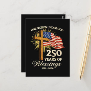 Cartão Postal Uma Nação Sob Deus 250 Anos de Bênçãos