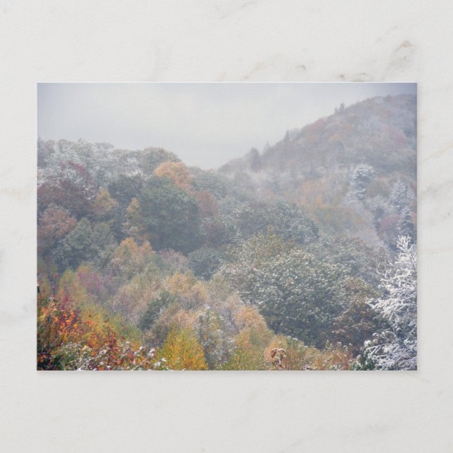 Cartão Postal Uma neve precoce na queda (Frente)