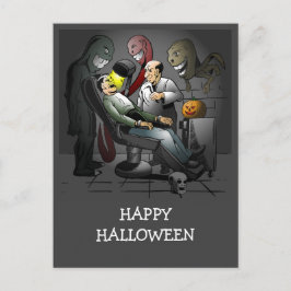 Cartão Postal Uma noite de Halloween no dentista