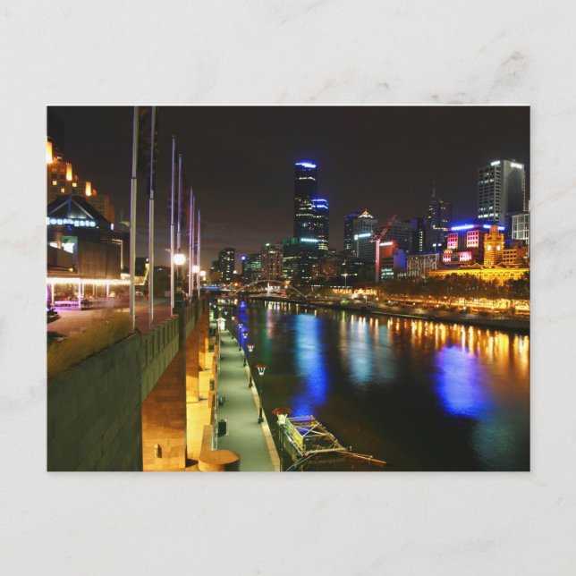Cartão Postal Uma noite em Melbourne (Frente)