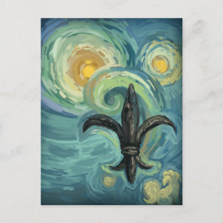 Cartão Postal Uma Noite Estrelada com Cartões-postais sem Cachor
