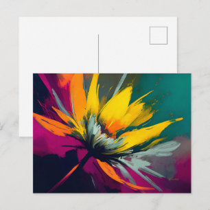 Cartão Postal Uma Odisseia Floral – Expressão de Flores em Movim