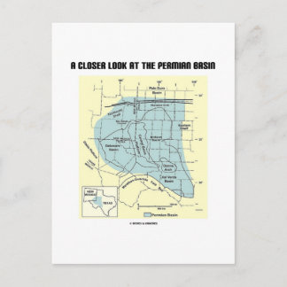 Cartão Postal Uma Olhada Mais Atenta na Bacia do Permiano (Mapa)