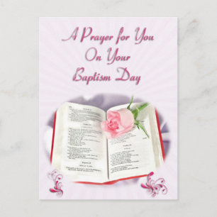 Cartão Postal Uma oração para um Batismo
